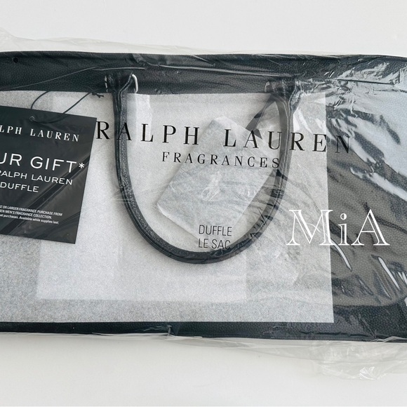 Ralph Lauren Polo Travel / Weekend Bag Side Pocket + Strap + Name Tag (Black) - Picture 8 of 8